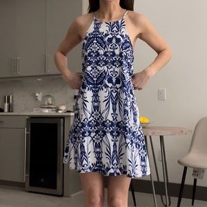 Moroccan blue midi dress